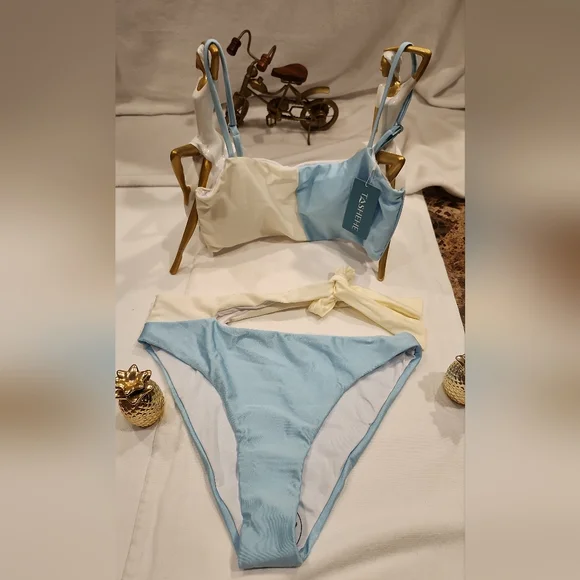 TASHEHE Women's  Bikini Set Sexy Cut Out Two Piece Swimsuit Bathing Suit - Picture 2 of 6